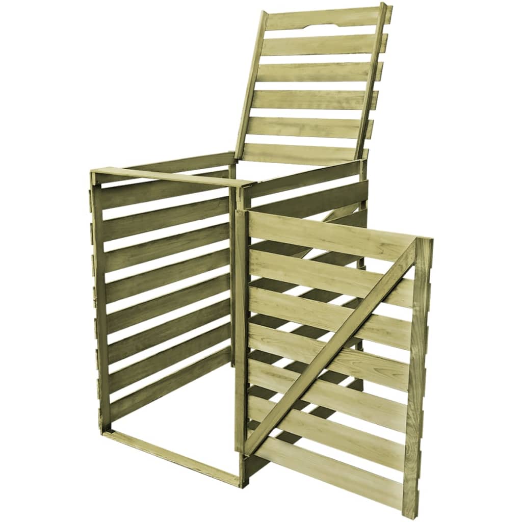 vidaXL Cobertizo para Contenedor de Basura Caseta de Jardín Madera Impregnada