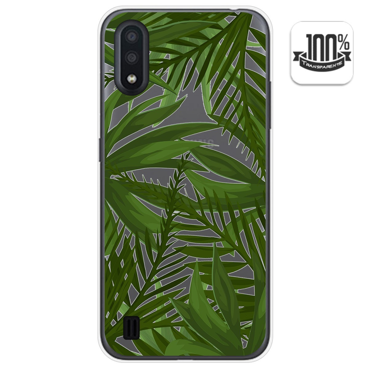Tumundosmartphone Funda Gel Transparente para Samsung Galaxy A01 diseño Jungla Dibujos