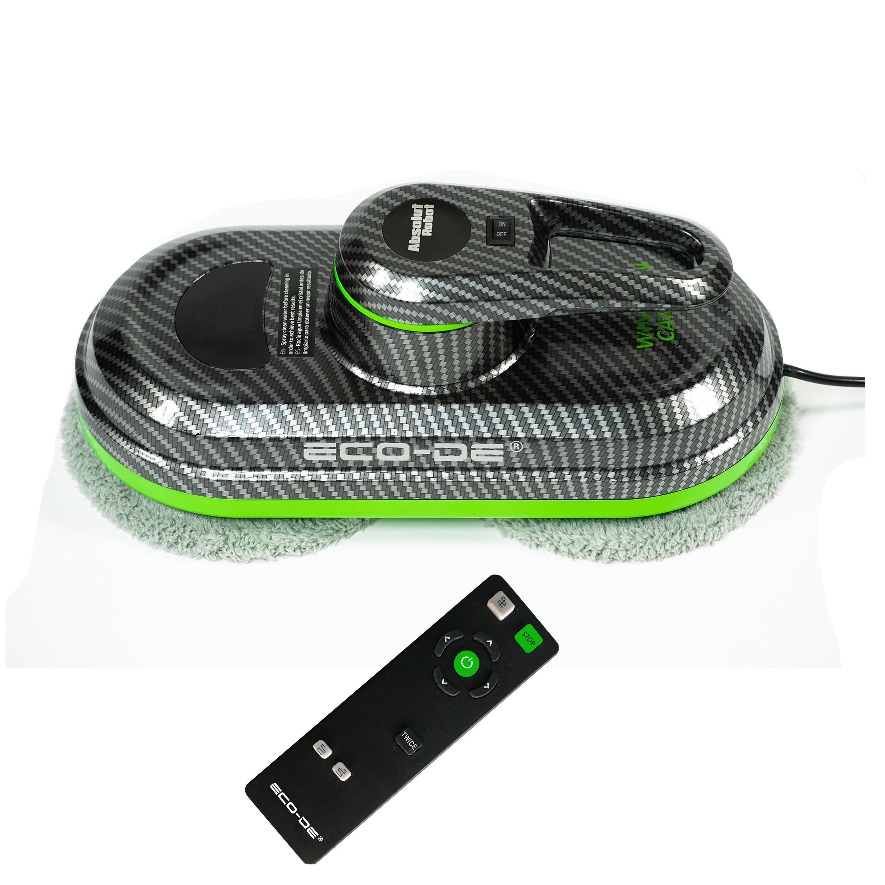 Eco-De Robot Limpiacristales Absolut Carbon WINCLEAN, Automático, AFS Sistema Anticaidas, 3 Programas, Mando a Distancia, ECO-996
