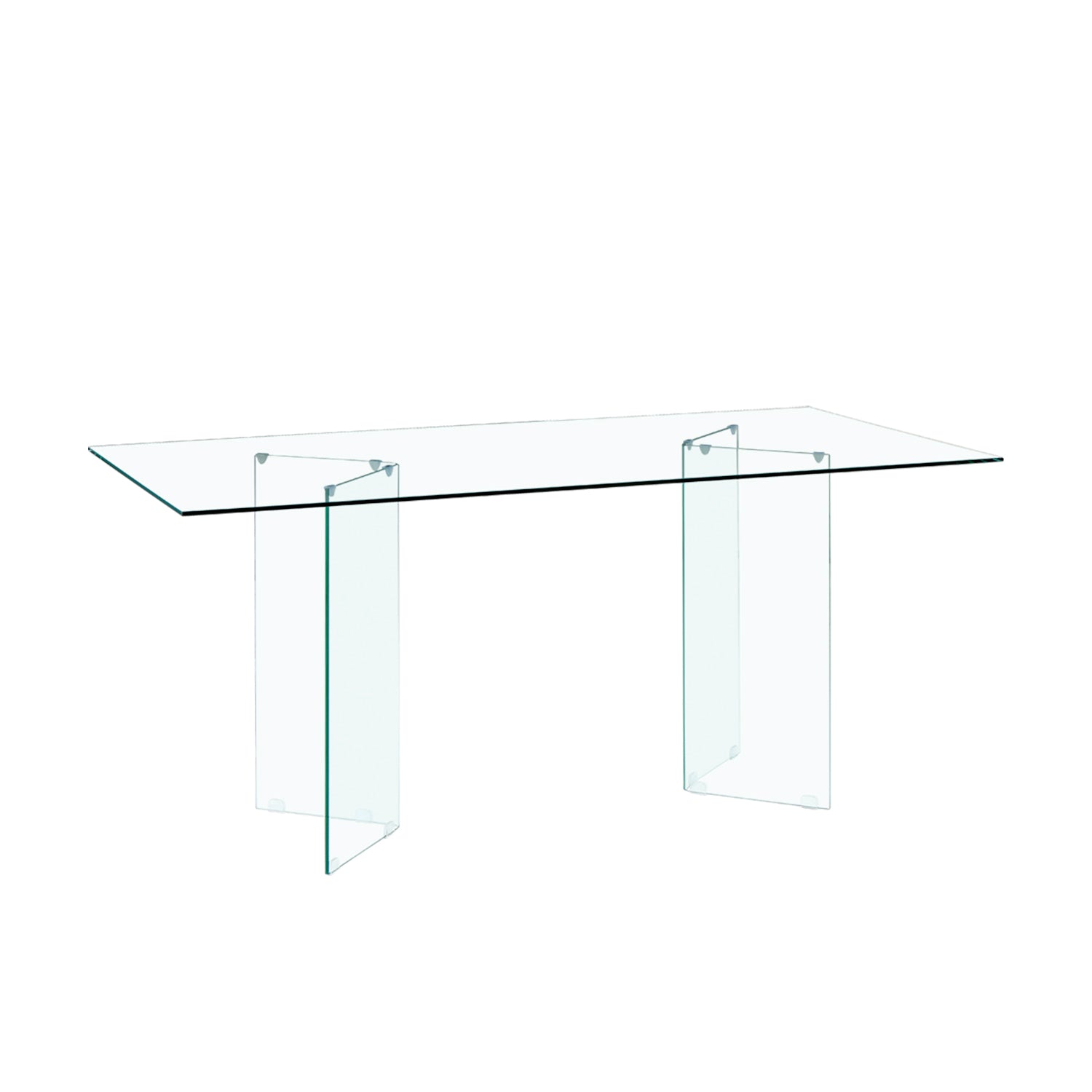 Mesa de comedor rectangular mia transparente para hogar moderno mueble de almacenaje  - Homekit