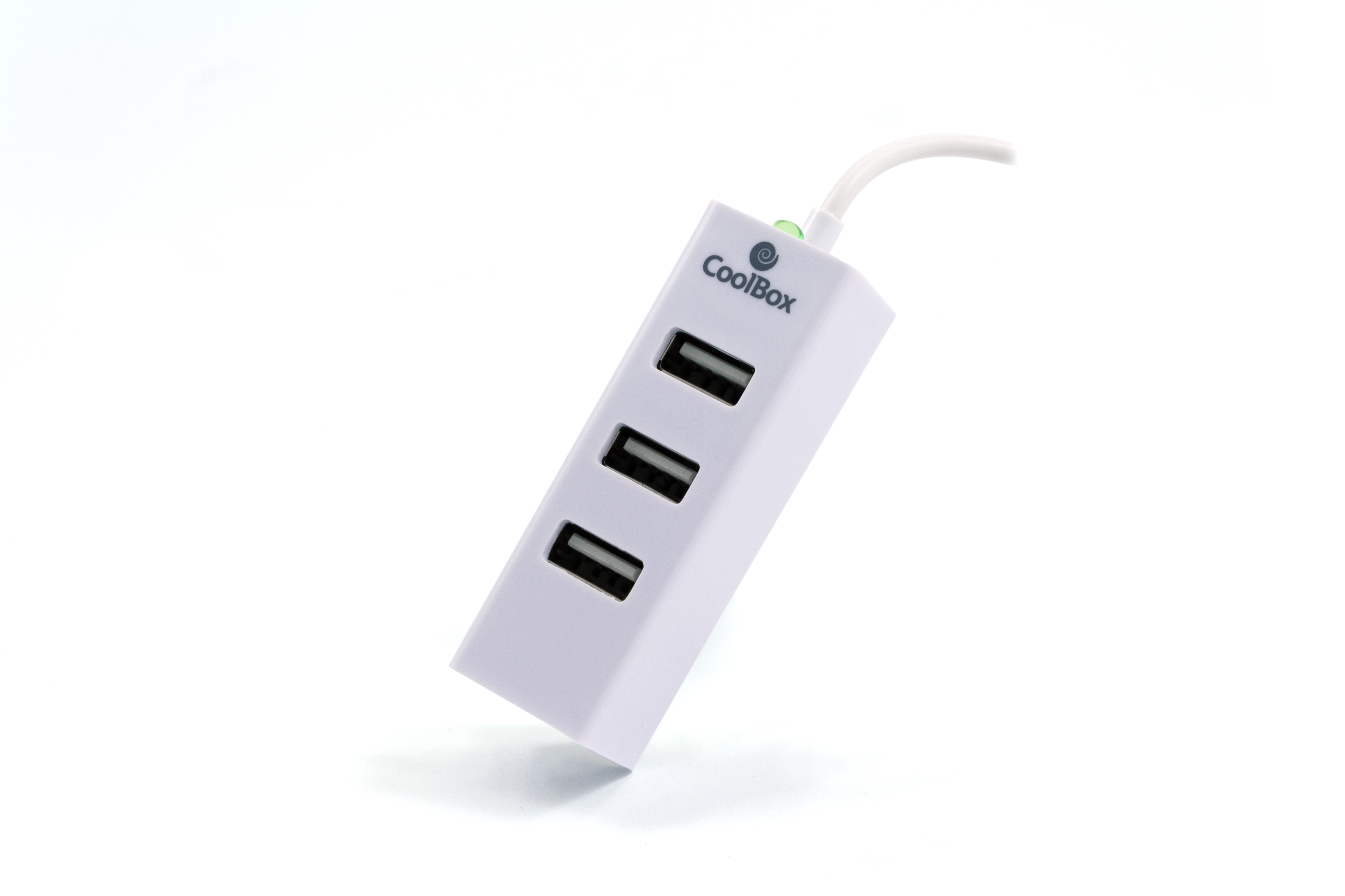 Coolbox - Hub USB2.0 de 4 puertos, Velocidad de hasta 480Mbps