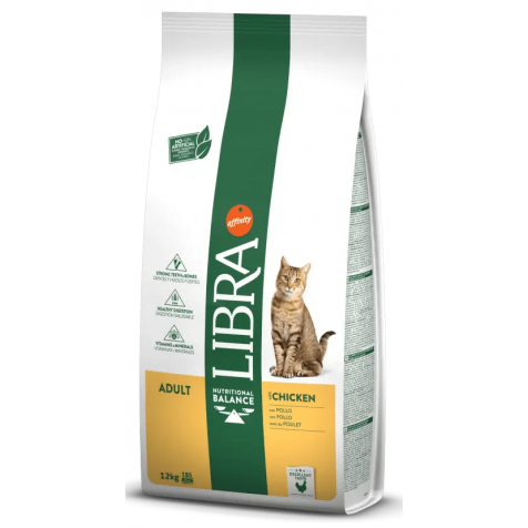 Libra – Pienso para gatos adultos Libra pollo 12 kg.