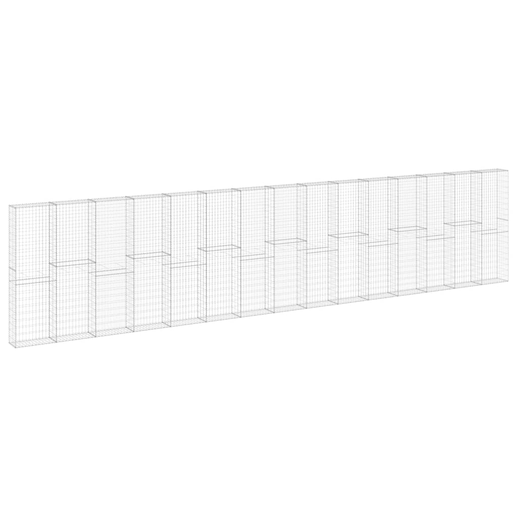 vidaXL Muro de gaviones con cubiertas acero galvanizado 900x30x200 cm