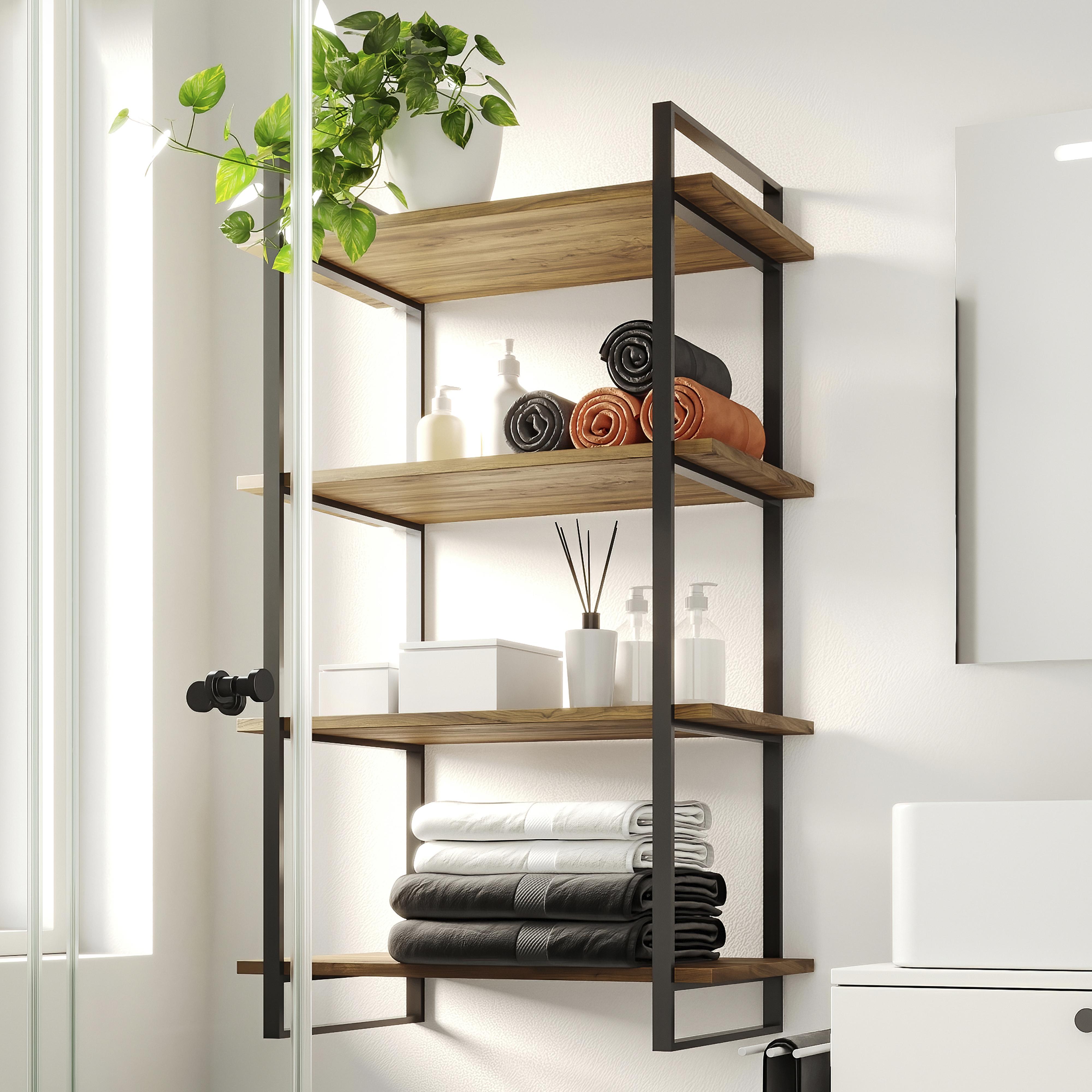 Juego de estructuras para estantería lader, altura 1150mm, acero, pintado negro