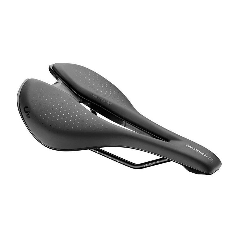 Liv - Sillin para Bicicleta Liv Approach SL con Soporte Pélvico Mejorado, Carcasa de Polímero y Canal Central Calado Ergonómico, Rieles de Acero Inoxidable de 7 mm, 270 mm x 155 mm, 300 g