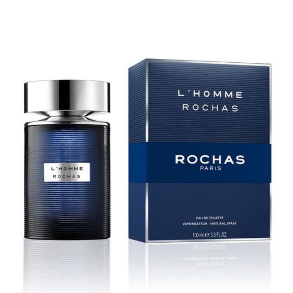 Rochas - L'Homme Rochas Man Eau de Toilette 100 Ml. Colonia para hombre. Fragancia masculina sofisticada y magnética.