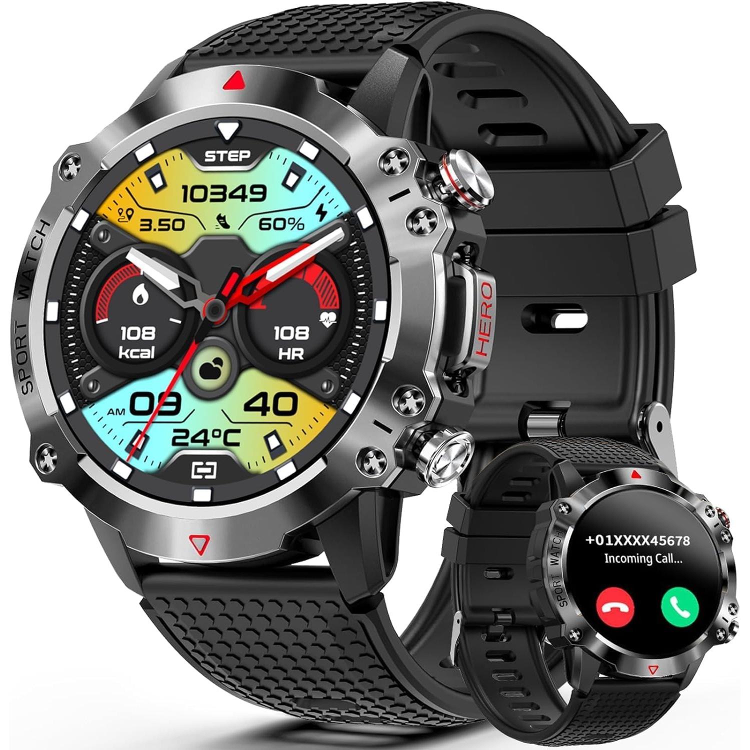 Reloj Inteligente Hombre IP67 Impermeable 1.39" Android E Ios