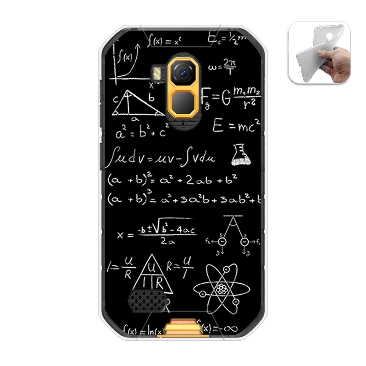 Tumundosmartphone Funda Gel Tpu para Ulefone Armor X7 / X7 Pro diseño Formulas Dibujos