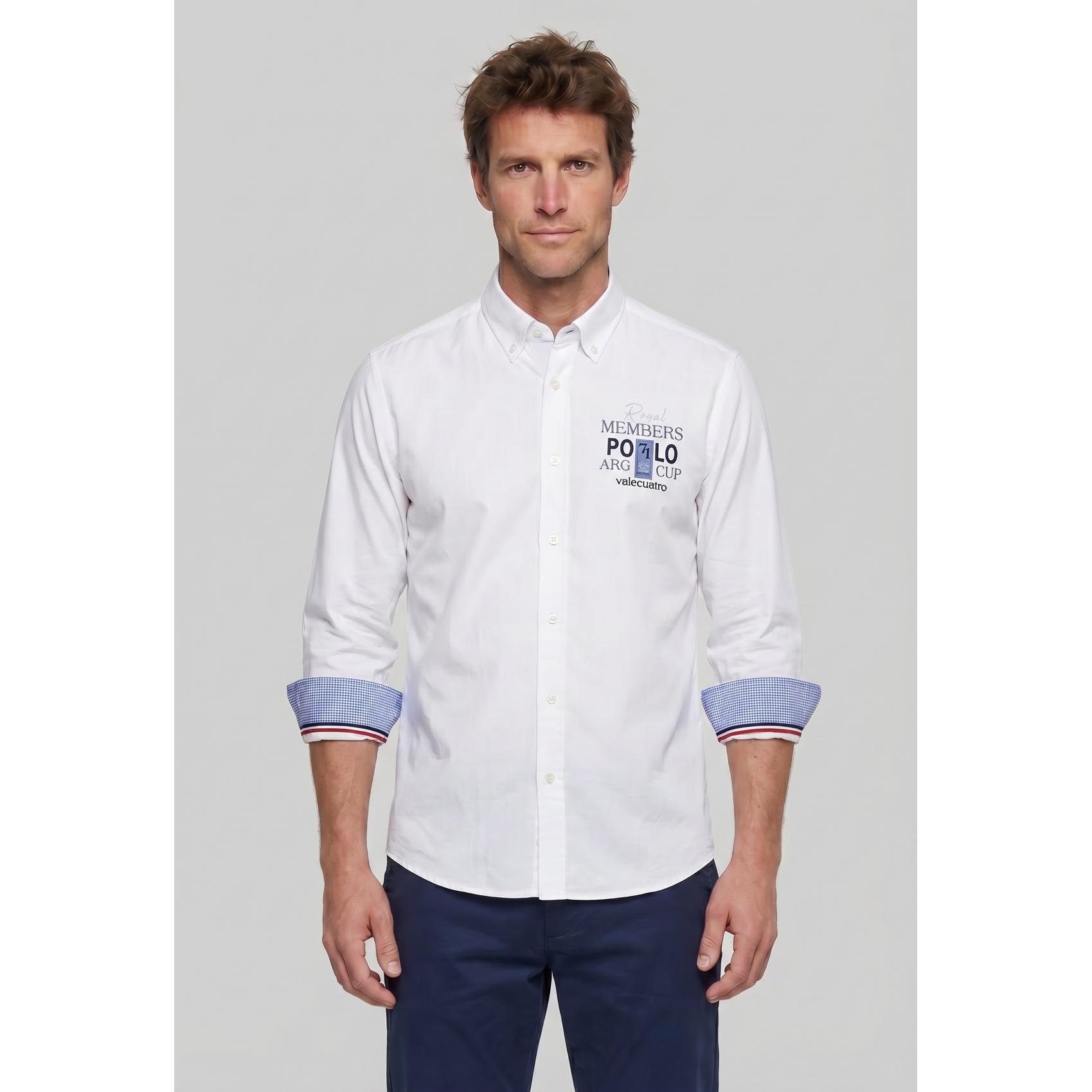 Camisa Valecuatro bordada Royal Member blanca