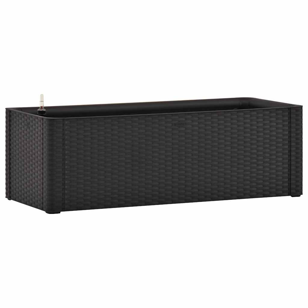 vidaXL Arriate con sistema de riego automático antracita 100x43x33 cm