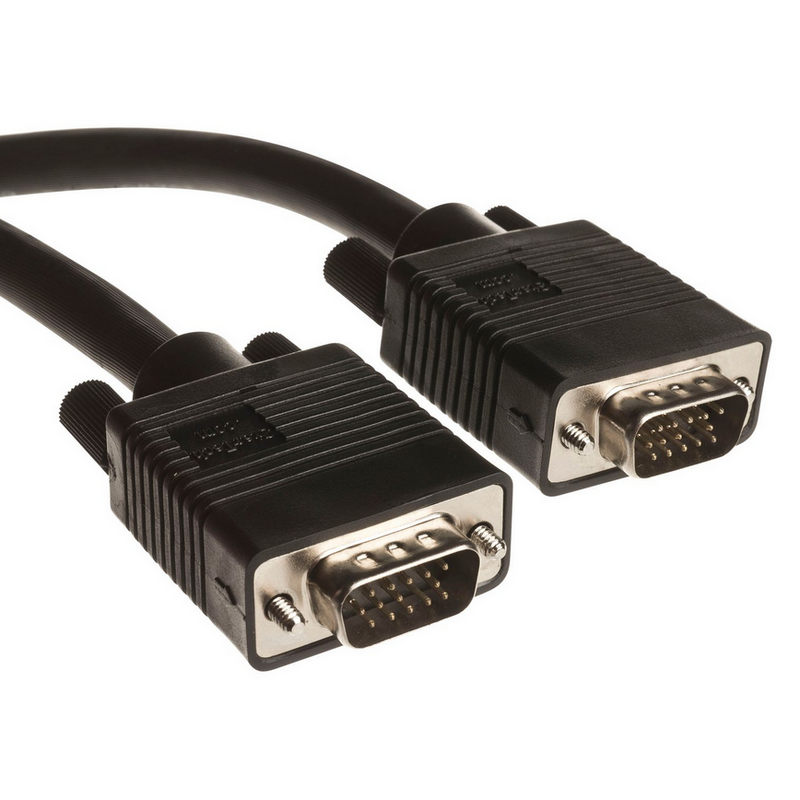 Cable SVGA Macho - Macho de 3m Equip con Triple Apantallamiento y Filtro de Ferrita