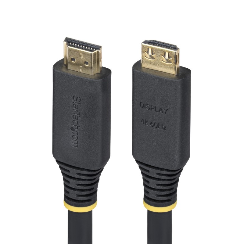 StarTech.com - Cable HDMI de Alta Velocidad Activo de 10m - Conectores de Agarre - UHD 4K60Hz/1440p 144Hz - 18Gbps - HDR10/HDCP HDMI2-CABLE-GRIP-10M