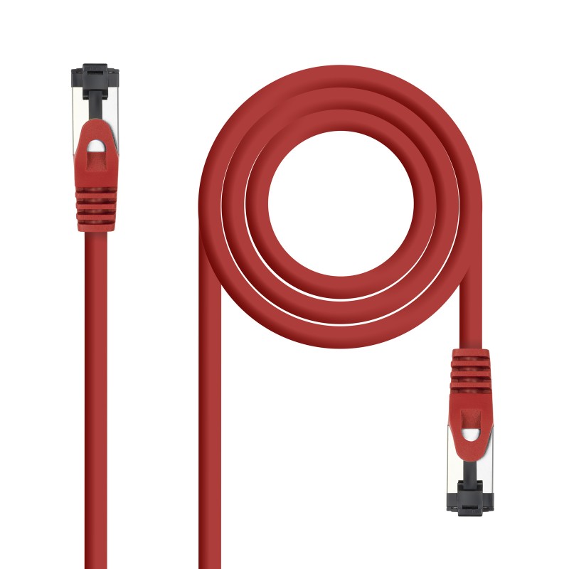 Nanocable - Cable de Red Latiguillo Cat.8.1 2GHz LSZH SSTP AWG26, Rojo, 2 m 10.20.2002-R