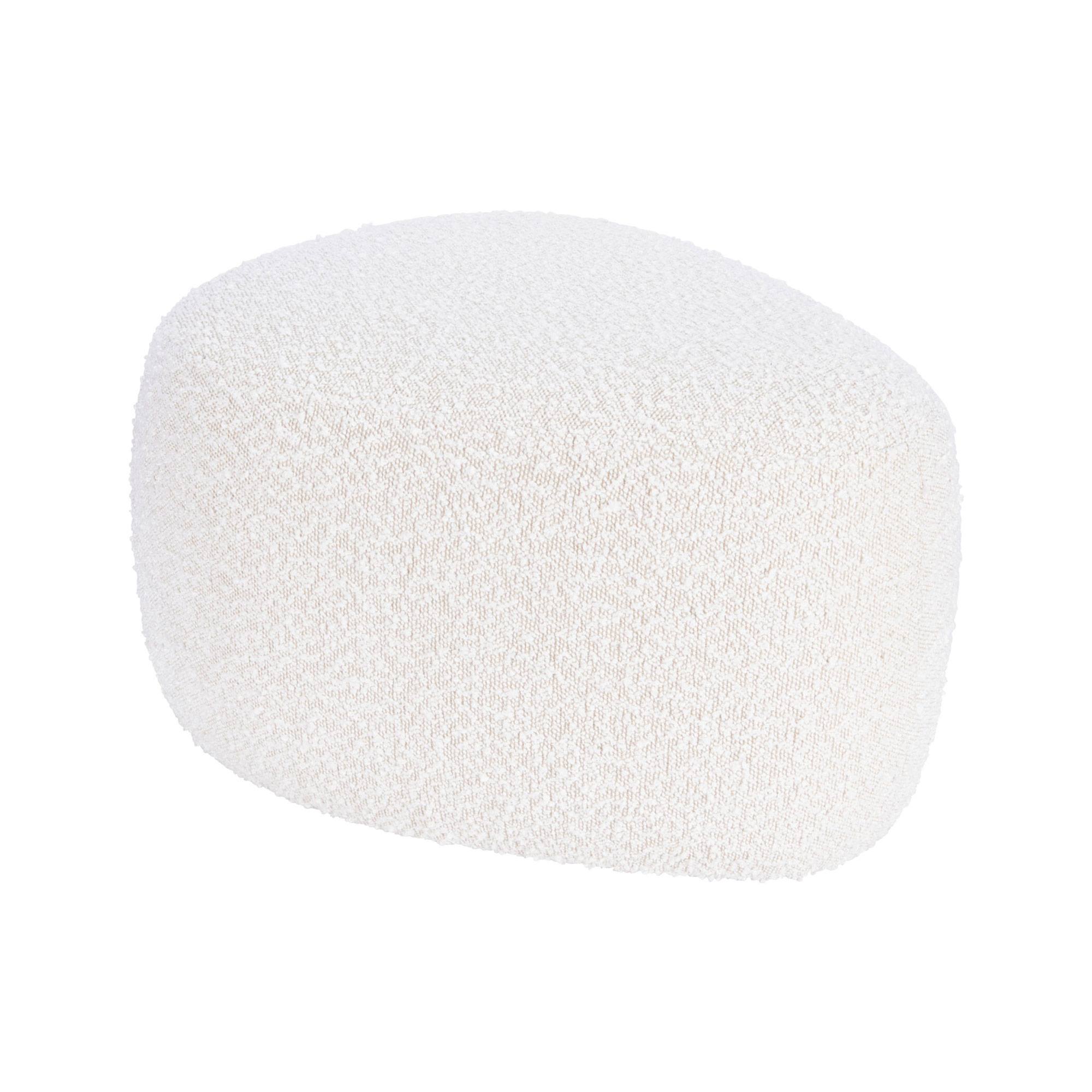 Puff infantil 57x46x32cm de peluche color Blanco