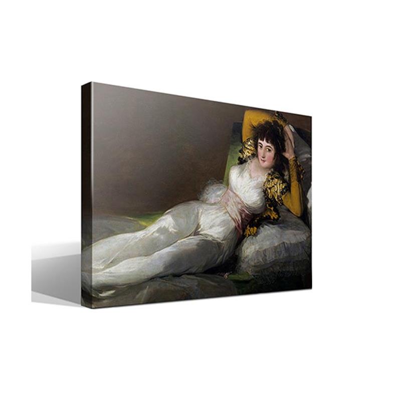 Cuadro La Maja Vestida - Imagen Realista - Lienzo 100% Algodón - Bastidor Reforzado - Fabricado en España