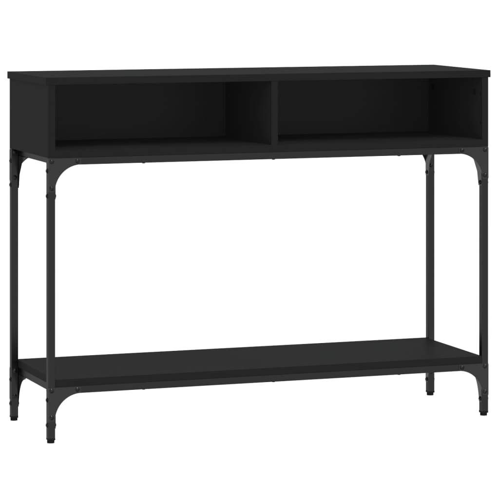 Vidaxl Mesa Consola Madera de Ingeniería 100x30,5x75 Cm Negro