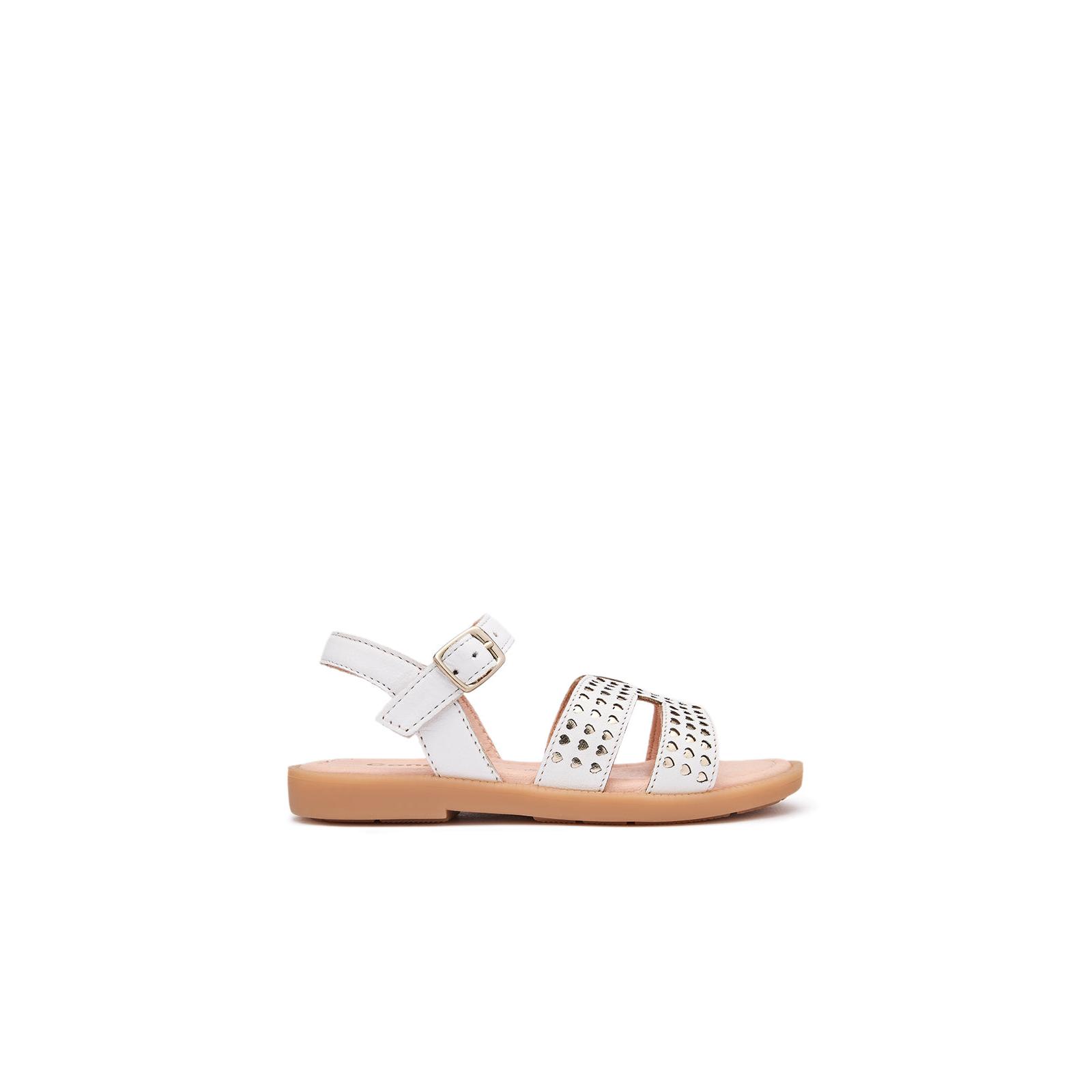 Conguitos - Sandalias Abiertas de Niña Con Corazones en Dorado para Niña