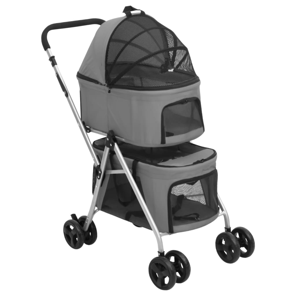 vidaXL Cochecito doble de perros plegable tela oxford 83x48x97cm