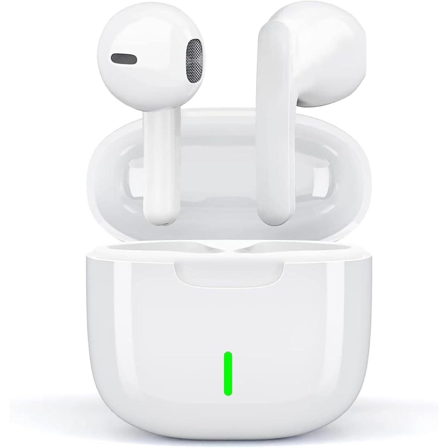 Auriculares inalámbricos, Bluetooth 5.3, auriculares inalámbricos con micrófono CVC8.0 con cancelación de ruido, IP7, impermeables, estéreo, auriculares deportivos Bluetooth de 75 horas para iOS [Clase de eficiencia energética A+++]