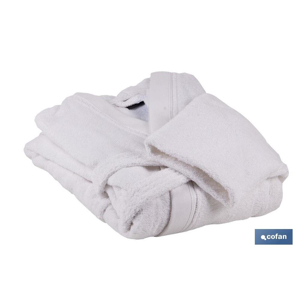 COFAN - Albornoz  Color Blanco  100 % algodón  Gramaje 500 g/m²  Varias Tallas
