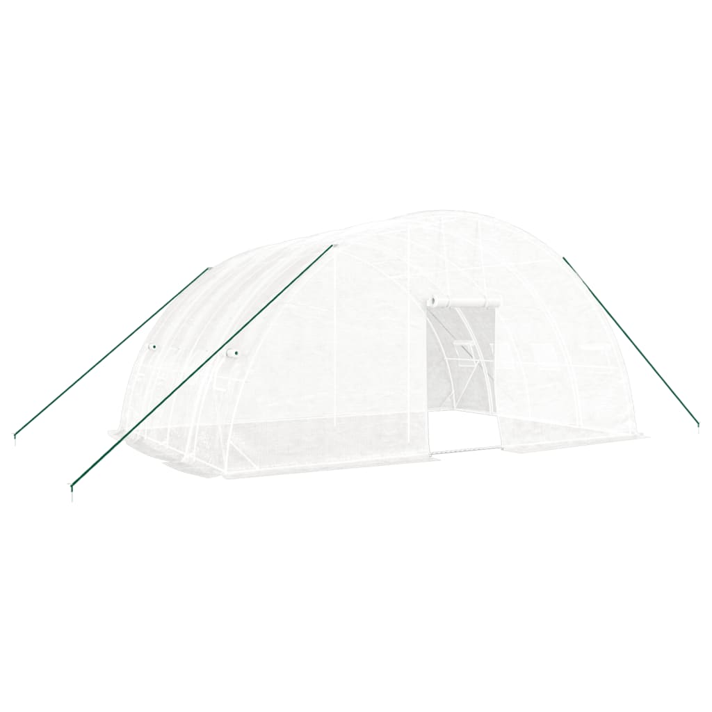 vidaXL Invernadero con estructura de acero blanco Multitalles