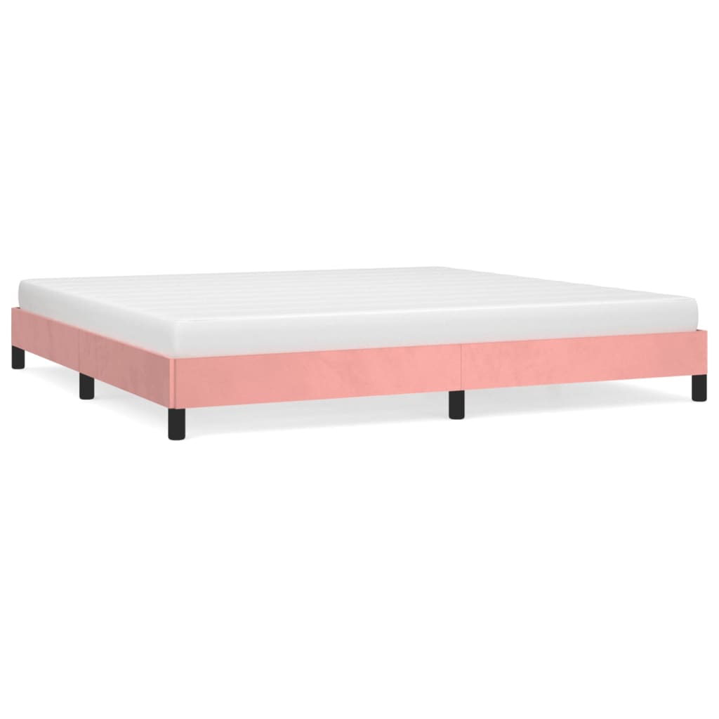 vidaXL Estructura cama sin colchón terciopelo rosa 200x200 cm
