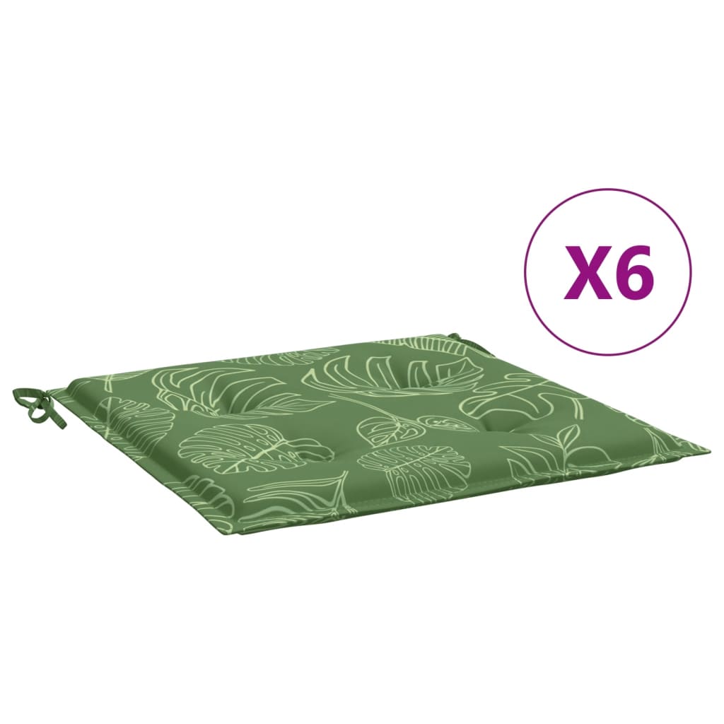 Vidaxl Cojines de Silla de Jardín 6 Uds Tela 40x40x3 Cm Color Gris
