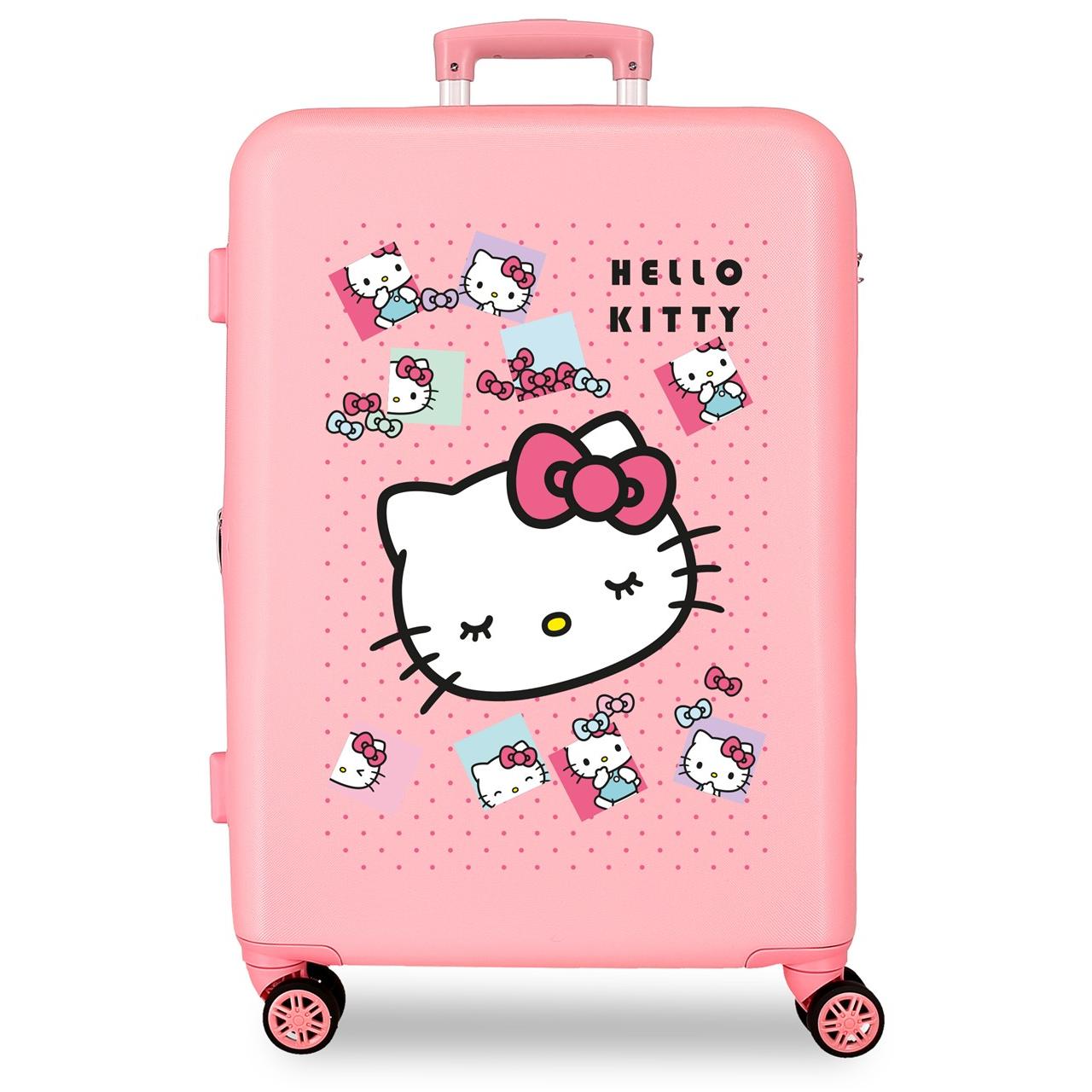 Maleta mediana Hello kitty bows rosa 46x65x23 cm
