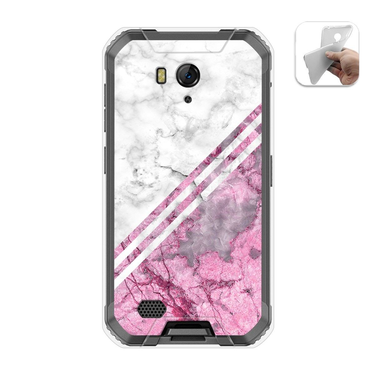 Tumundosmartphone Funda Gel Tpu para Ulefone Armor X6 diseño Mármol 03 Dibujos
