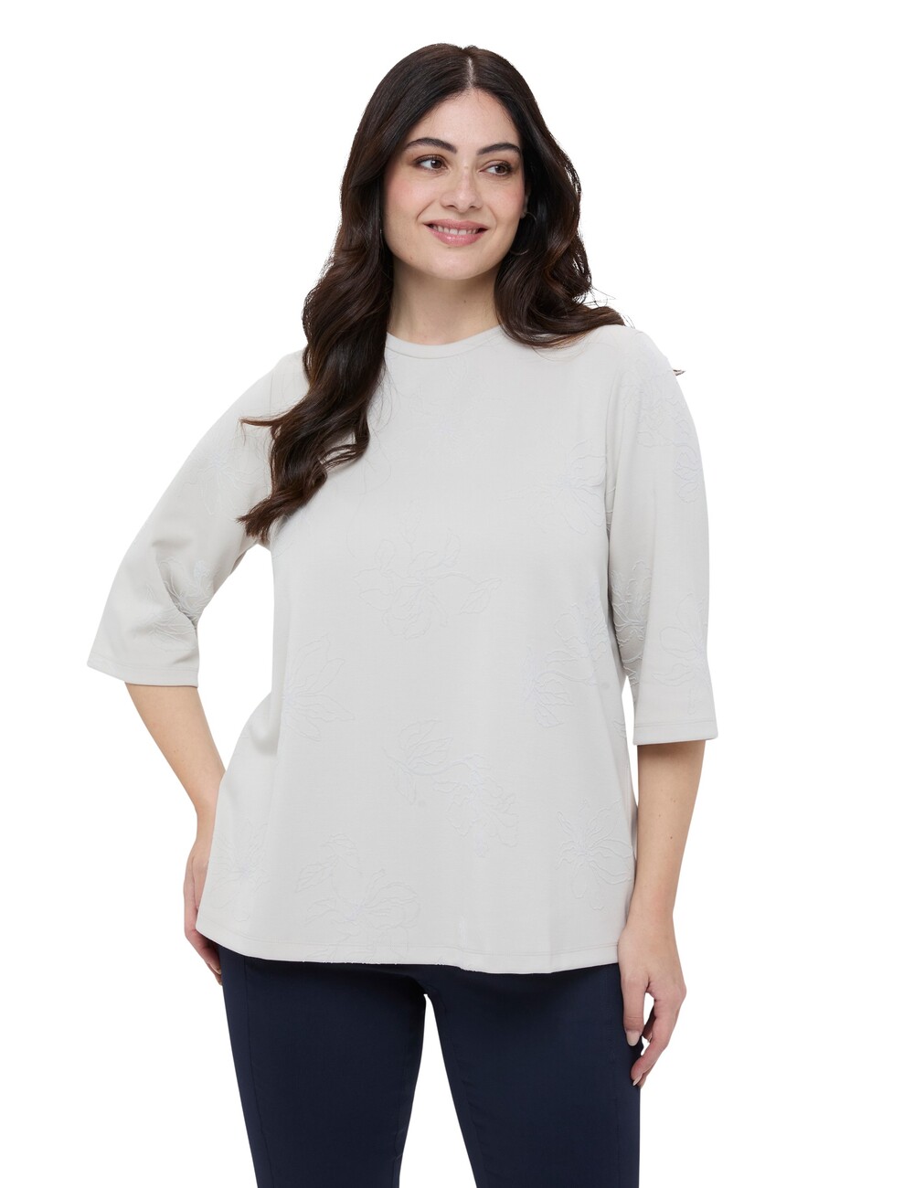 Fiorella Rubino - Sudadera en scuba con bordado floral