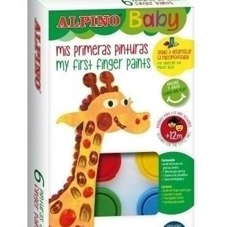 ALPINO PINTURA DEDOS ALPINO BABY 6 COLORES BASICOS ALPINO BABY 28x15x5 Cms.