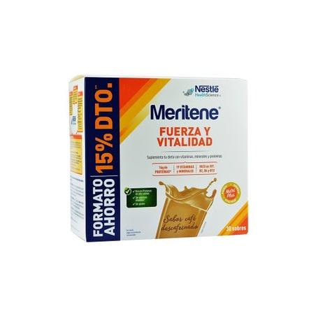 Meritene Fuerza y Vitalidad Café Descafeinado 30 Sobres