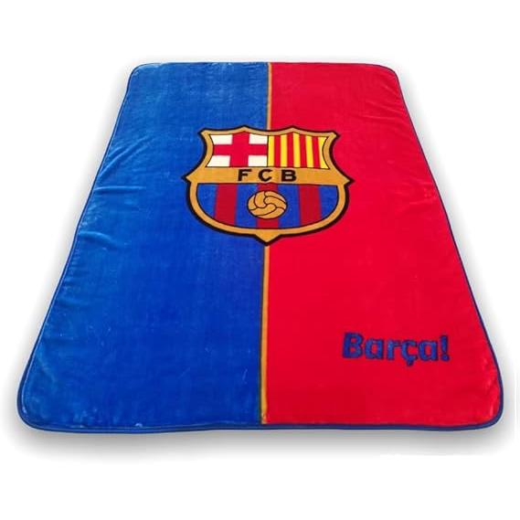 MANTA TERCIOPELO F.C. BARCELONA 160X220 /CAMA DE 90
