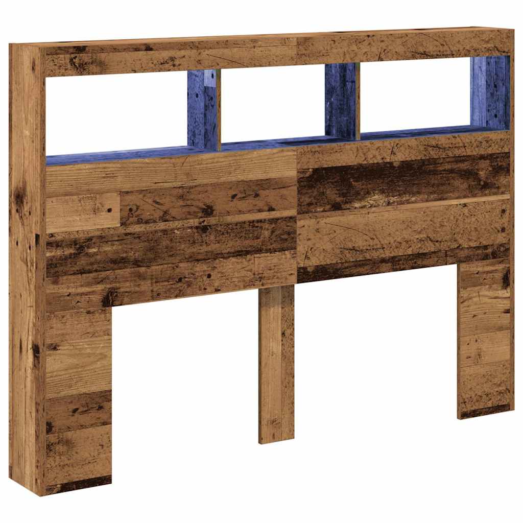 vidaXL Cabecero de cama con luz LED 140x17x102 cm