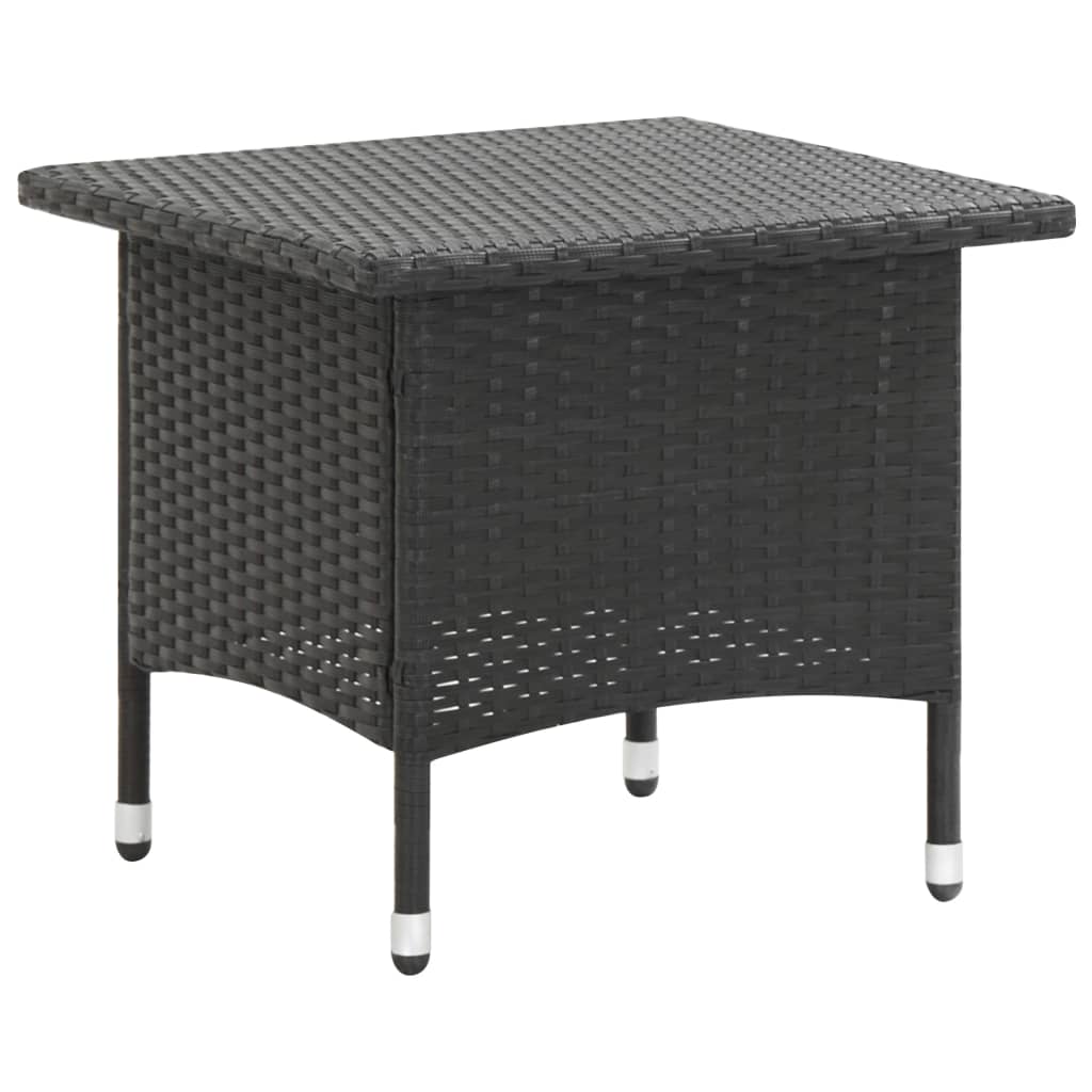 vidaXL Mesita de centro de ratán sintético 50x50x47 cm en color Negro/Gris/Marrón | estructura resistente ideal para salón dormitorio o estudio