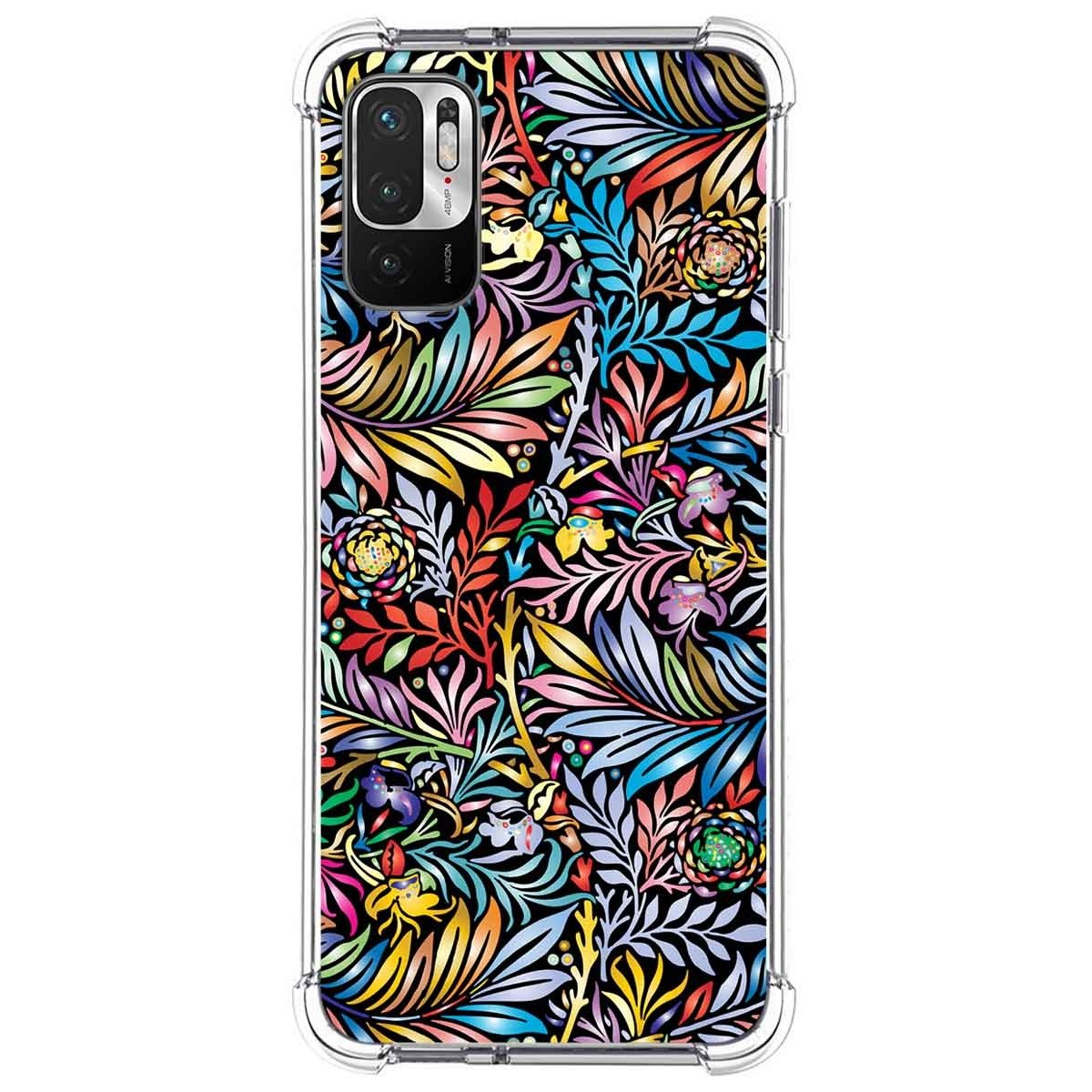 Funda Silicona Antigolpes para Xiaomi Redmi Note 10 5G / POCO M3 Pro 5G diseño Flores 04 Dibujos