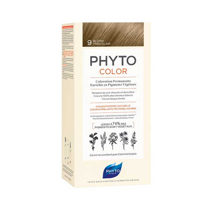 Tinte de Pelo Phyto Phytocolor 9 Rubio Muy Claro - Color Impactante