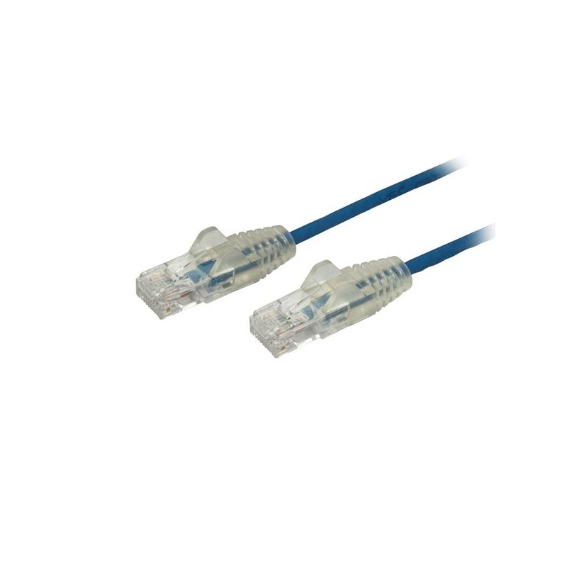 StarTech.com - Cable Cat6 de 50cm - Delgado - con Conectores RJ45 sin Enganches - Azul N6PAT50CMBLS