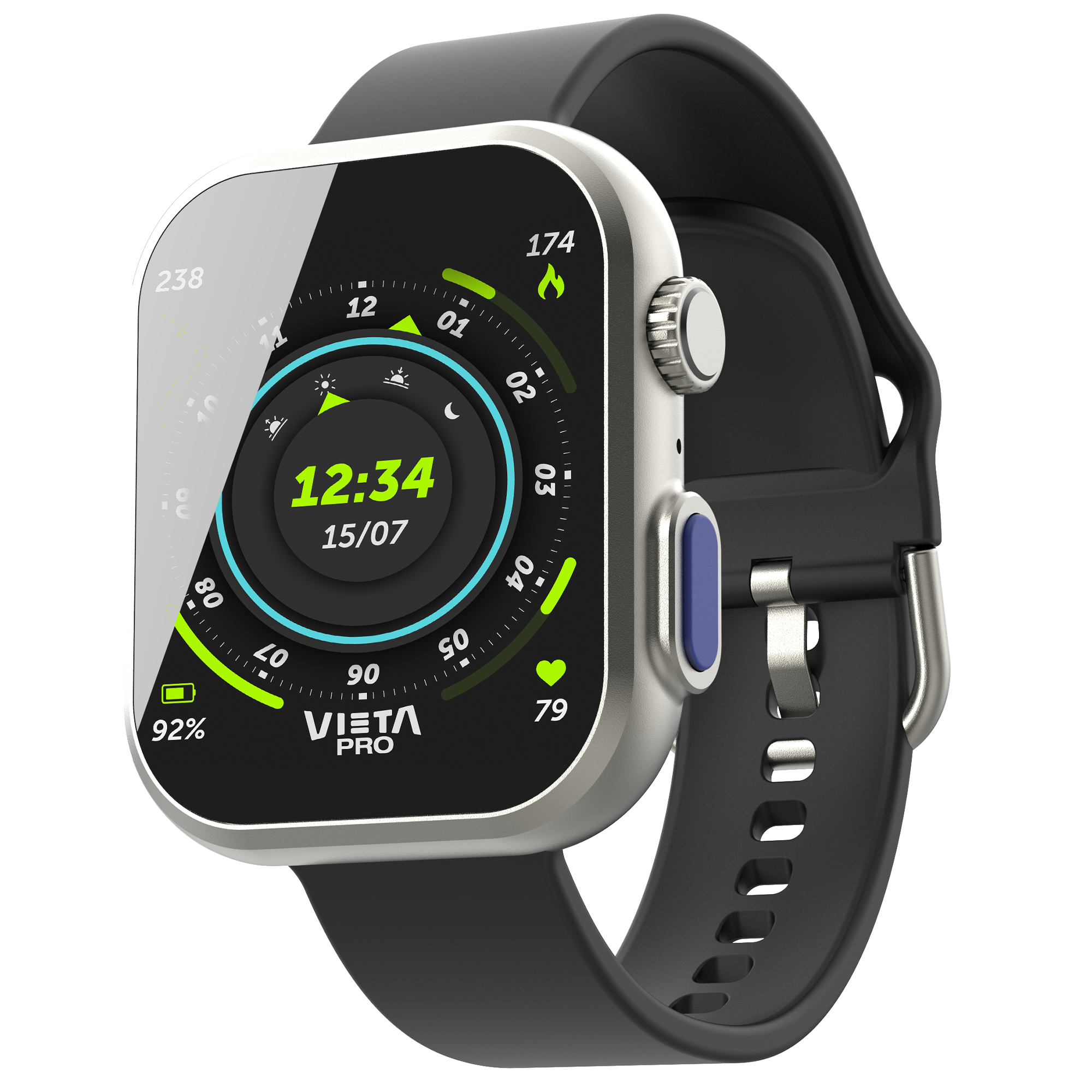 Vieta Pro Reloj Inteligente Hombre Mujer, Pantalla AMOLED de 1,89'' Smartwatch con Llamadas Bluetooth Modos Deportivos, Monitor de Sueño, Impermeable IP67 Smart Watch para iOS y Android | Extrem 3
