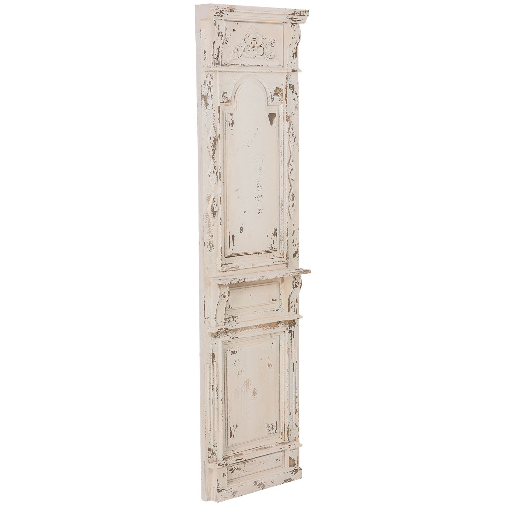 Wonderlust Deco - Panel de madera envejecido blanco 50x12x185 cm Blanco 50x12x185h cm