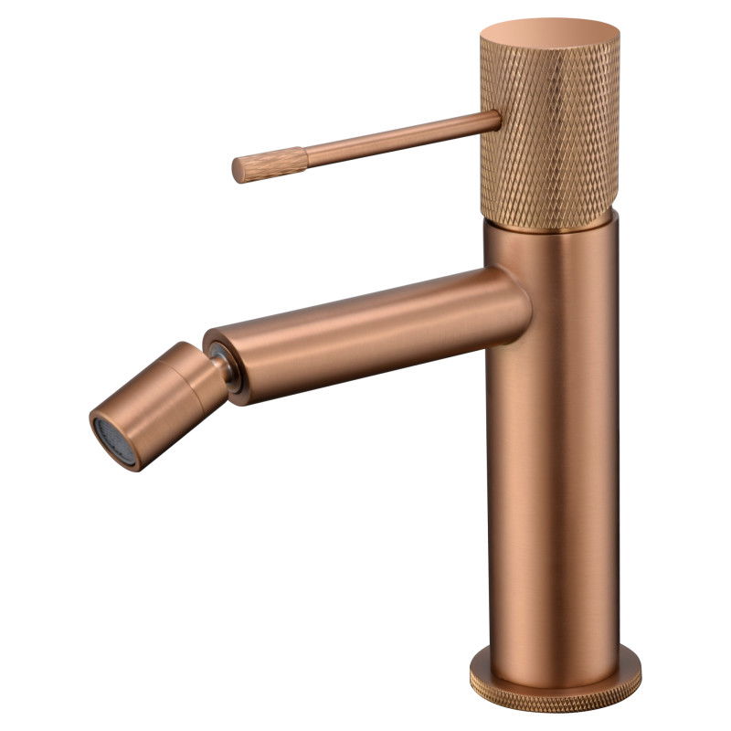 Imex Line BDD038-2ORC grifo monomando para bidé de latón con acabado en oro rosa cepillado