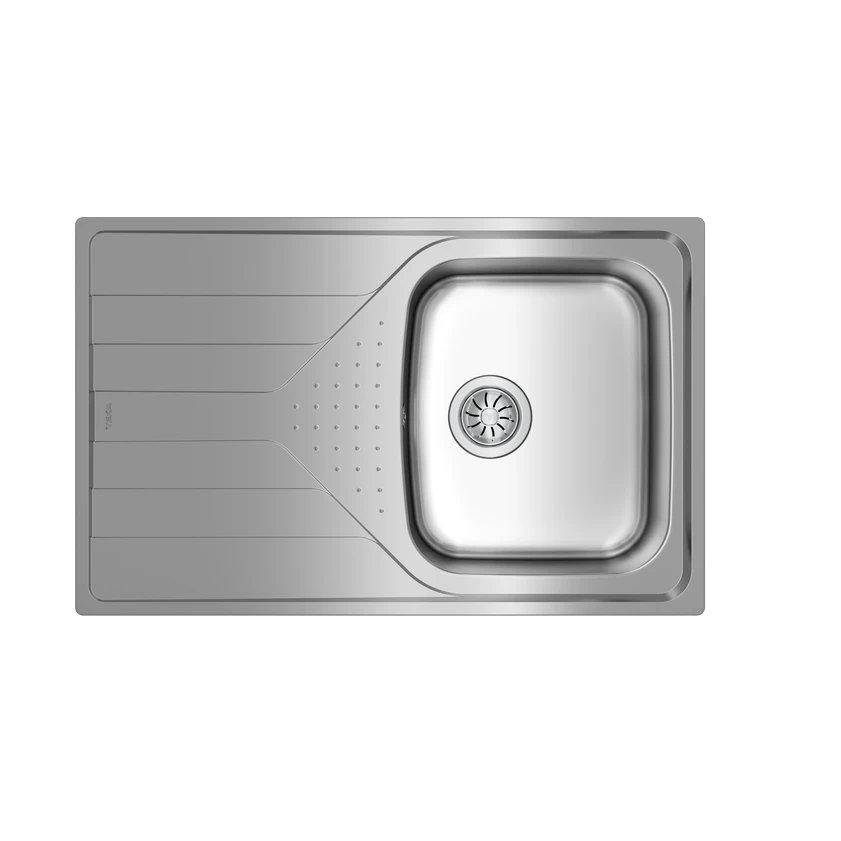 Fregadero Encastre Acero inoxidable izquierda 1 Senos TEKA 45 T XP 1C 1E I  | UNIVERSE, Inox, 50cm, x 50cm
