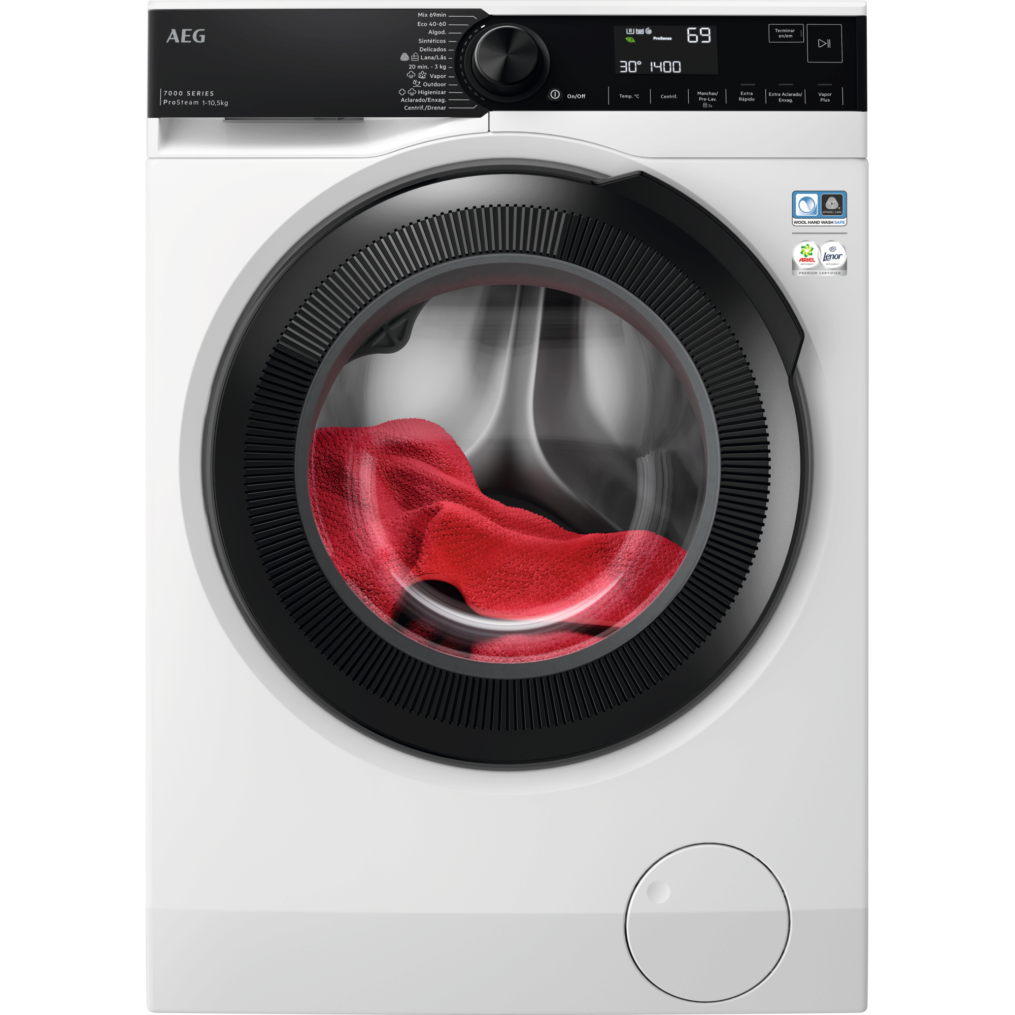 AEG - Lavadora de libre instalación Serie 7000 ProSteam de 10.5 kg - LFR7354O4B
