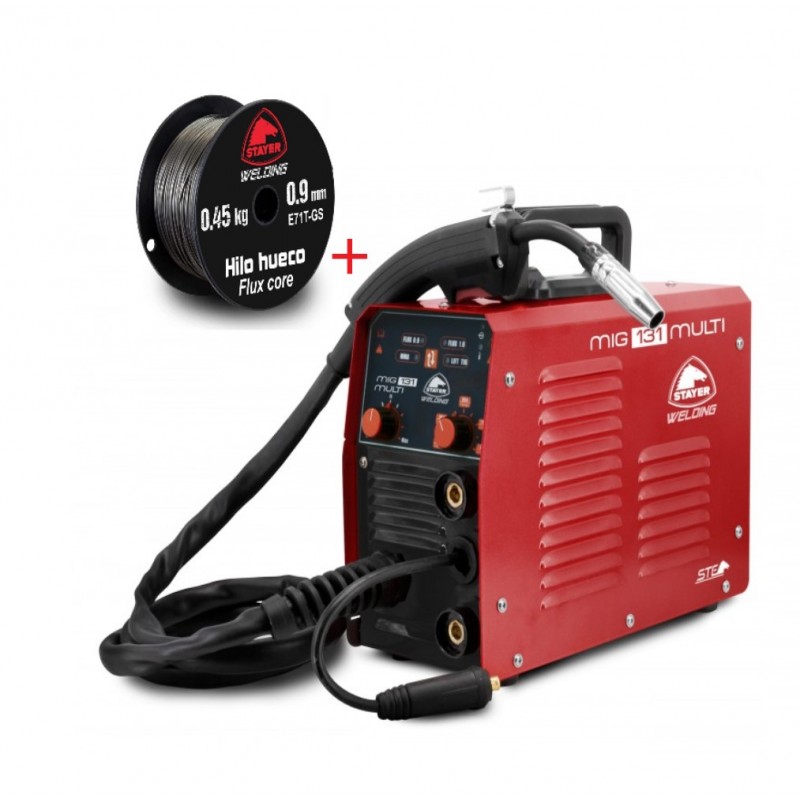 STAYER MIG131 MULTI + HILO 0.45 Kg, 0.9 mm SOLDADOR INVERTER MULTIFUNCIÓN - Envío desde ESPAÑA 24/48hrs
