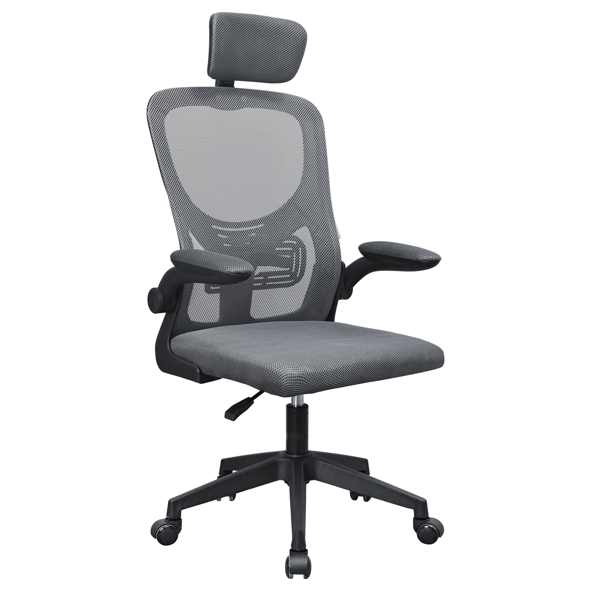 Mars Gaming MGC-ERGOPLUS, Silla Ergonómica Profesional, Soporte Lumbar Dinámico Adaptable, Malla Transpirable, Altura Regulable entre 115-125cm, Reposabrazos Plegables, Reposacabezas Ajustable, Silla Gaming Gris, Negra, Blanca, Azul o Rosa