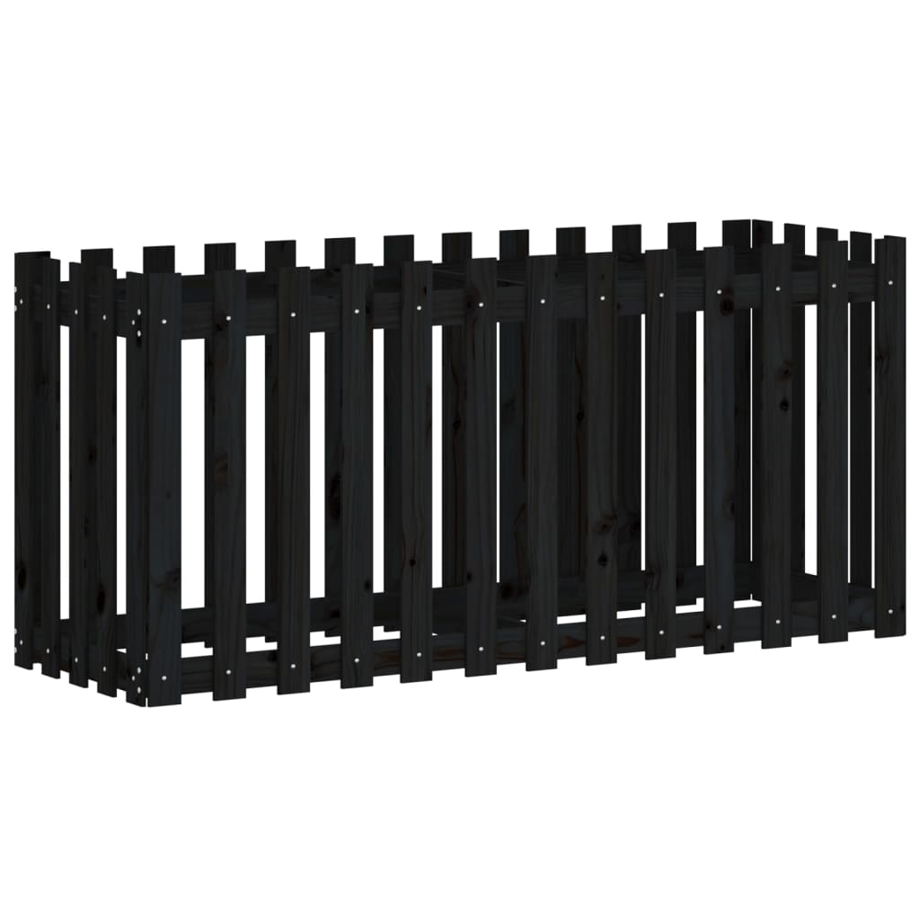 vidaXL Arriate elevado jardín valla madera impregnada pino 150x50x70cm Color Pino natural,  Pino blanco,  Pino negro y mas