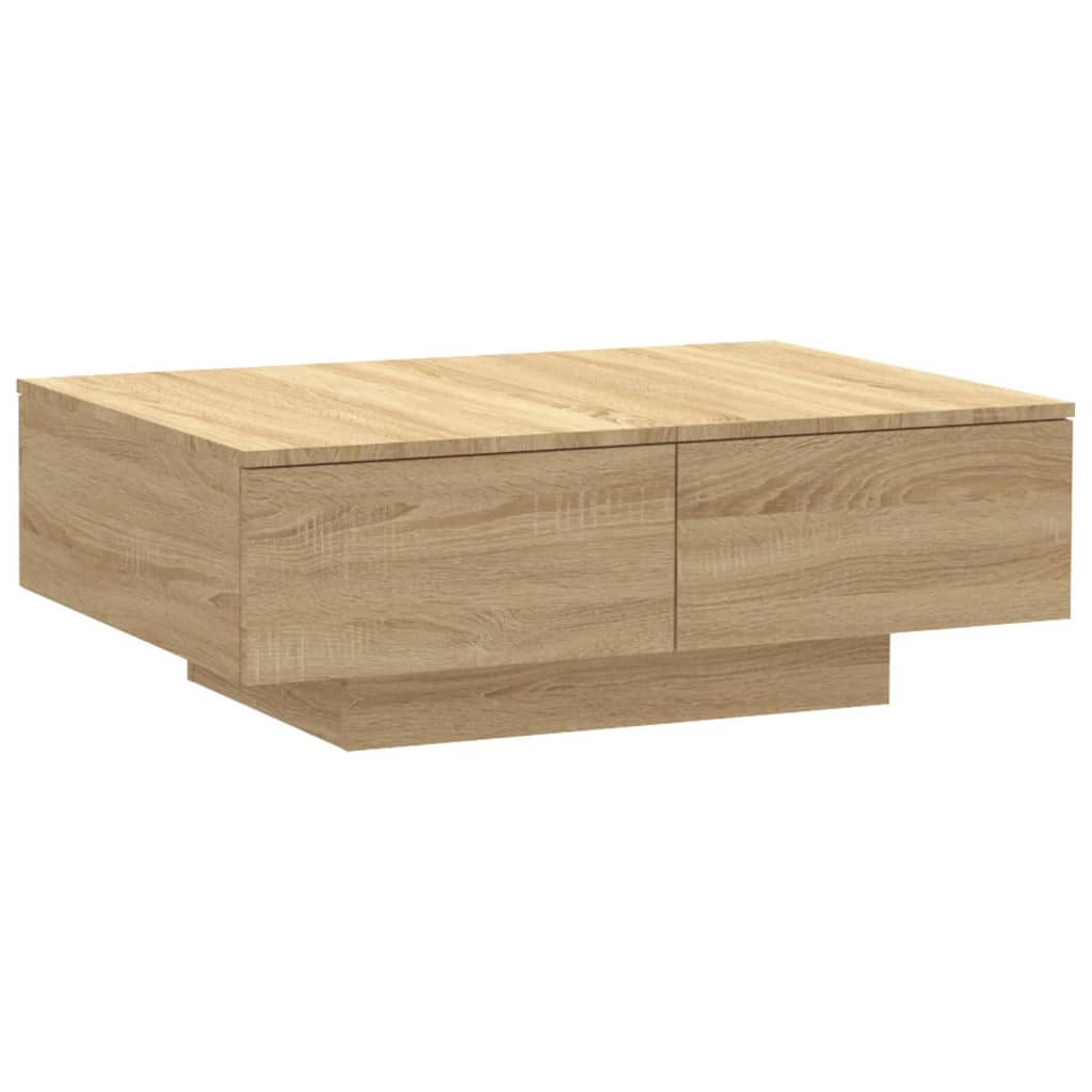 Vidaxl Mesa de Centro Madera Ingeniería 90x60x31 Cm Blanco