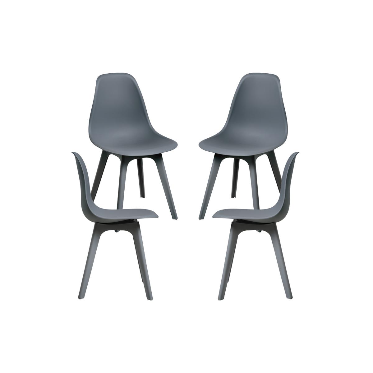 Regalos Miguel - Packs Sillas Comedor - Pack 4 Sillas Kelen Suprym - Gris oscuro