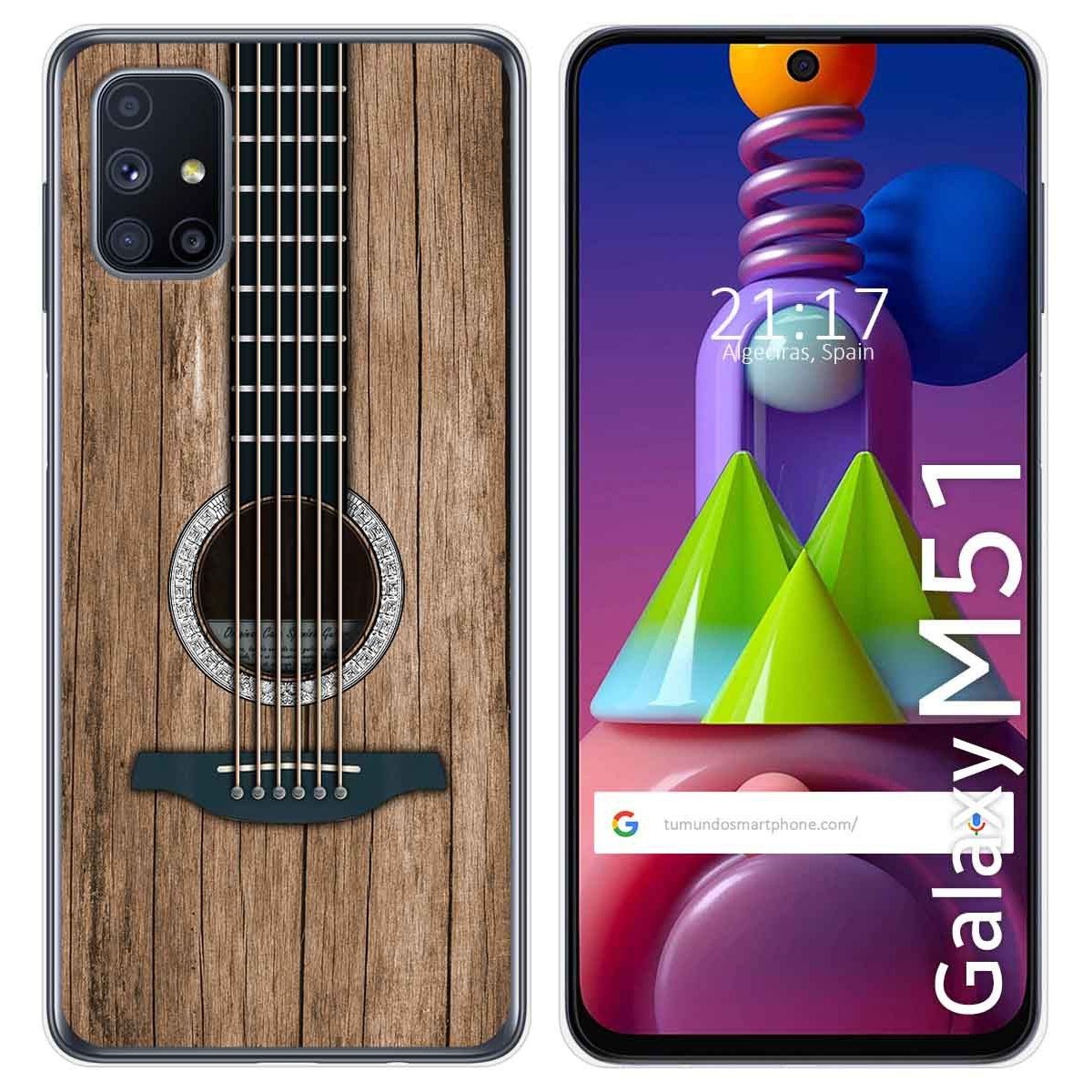 Tumundosmartphone Funda Gel Tpu para Samsung Galaxy M51 diseño Madera 11 Dibujos