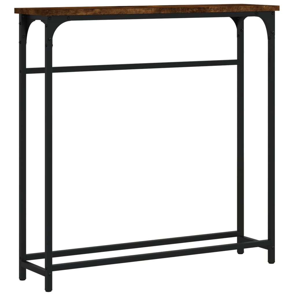 Mesa Consola Vidaxl de Madera 75x19,5x75 Cm - Negro, Roble Sonoma, Roble Ahumado y Más